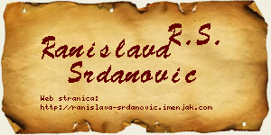 Ranislava Srdanović vizit kartica